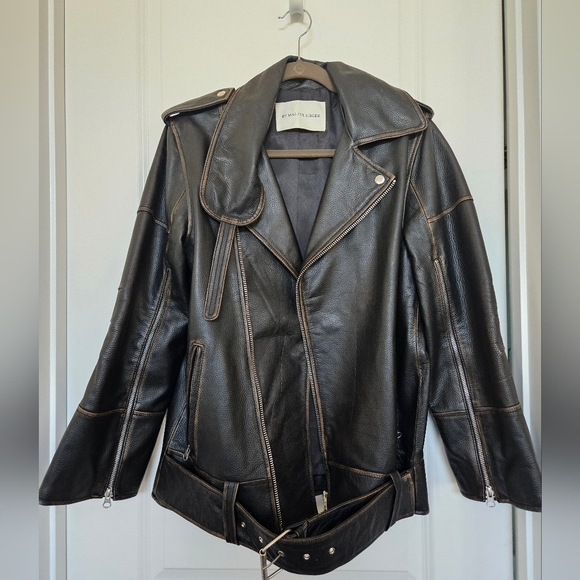 NWOT. Malene Birger Beatrisse Leather Jacket - Picture 4 of 6